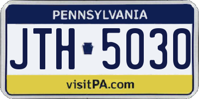 PA license plate JTH5030