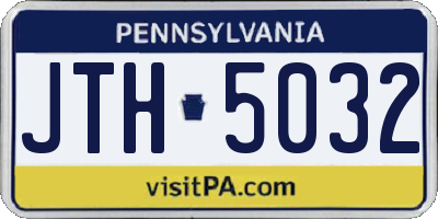 PA license plate JTH5032