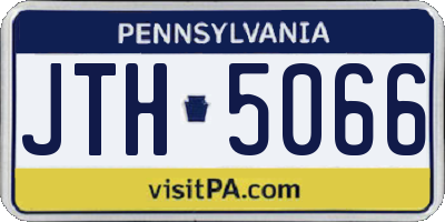 PA license plate JTH5066