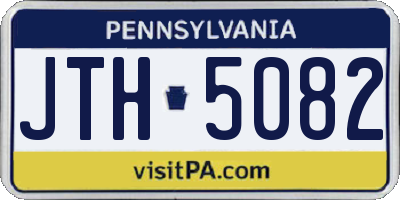 PA license plate JTH5082