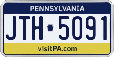 PA license plate JTH5091