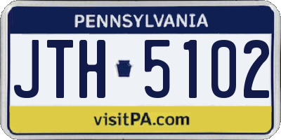 PA license plate JTH5102