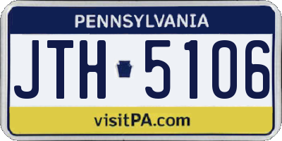 PA license plate JTH5106