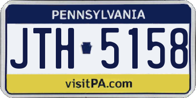 PA license plate JTH5158