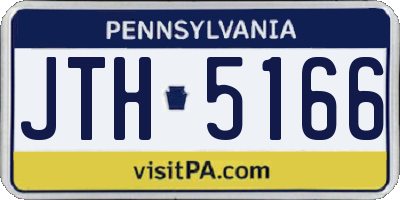 PA license plate JTH5166