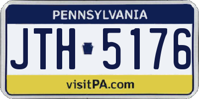 PA license plate JTH5176