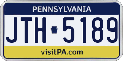 PA license plate JTH5189