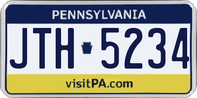 PA license plate JTH5234