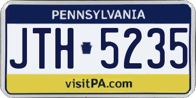 PA license plate JTH5235