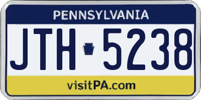 PA license plate JTH5238