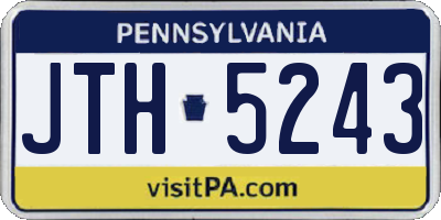 PA license plate JTH5243