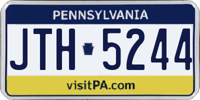 PA license plate JTH5244