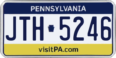 PA license plate JTH5246