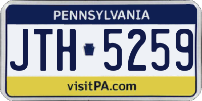PA license plate JTH5259