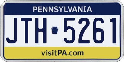 PA license plate JTH5261
