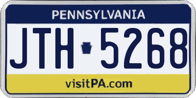 PA license plate JTH5268