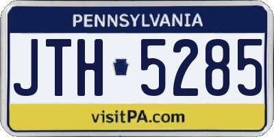 PA license plate JTH5285