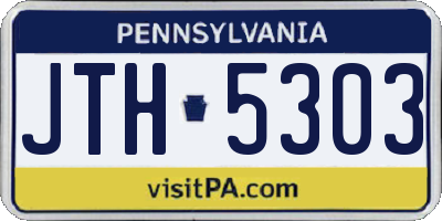 PA license plate JTH5303