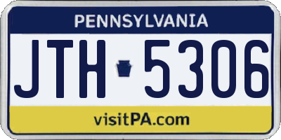 PA license plate JTH5306