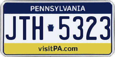 PA license plate JTH5323