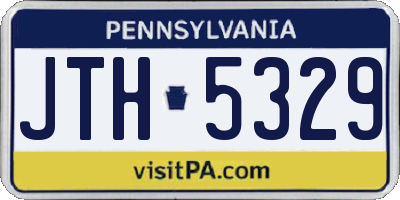 PA license plate JTH5329