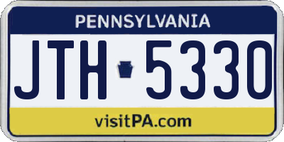PA license plate JTH5330