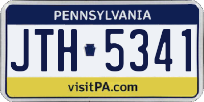 PA license plate JTH5341