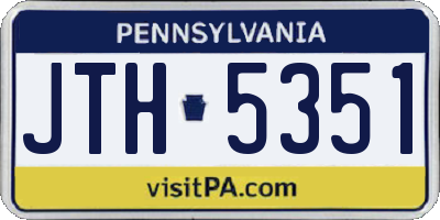 PA license plate JTH5351