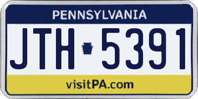 PA license plate JTH5391