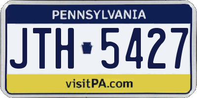 PA license plate JTH5427