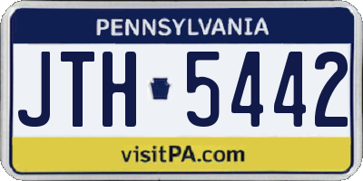 PA license plate JTH5442