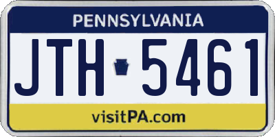 PA license plate JTH5461