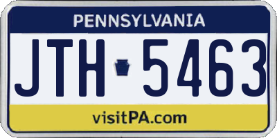 PA license plate JTH5463