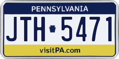 PA license plate JTH5471