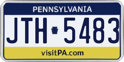 PA license plate JTH5483