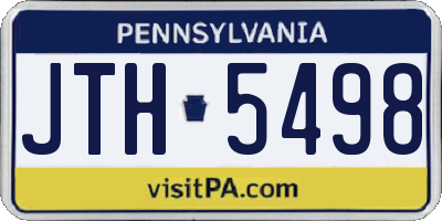PA license plate JTH5498