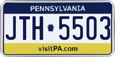 PA license plate JTH5503