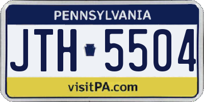 PA license plate JTH5504