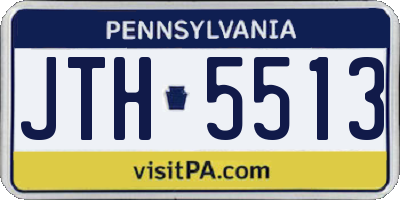 PA license plate JTH5513