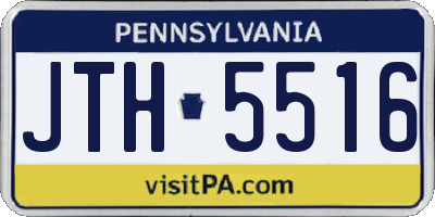 PA license plate JTH5516