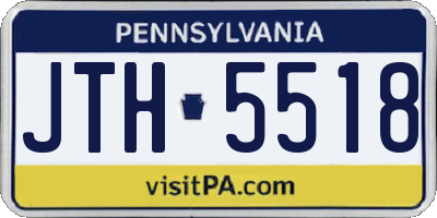 PA license plate JTH5518