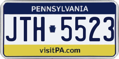 PA license plate JTH5523