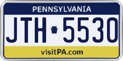 PA license plate JTH5530