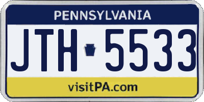 PA license plate JTH5533