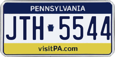 PA license plate JTH5544