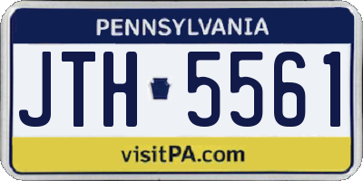 PA license plate JTH5561