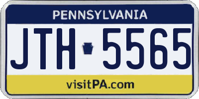 PA license plate JTH5565