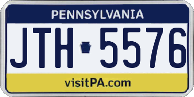 PA license plate JTH5576