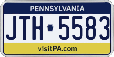 PA license plate JTH5583