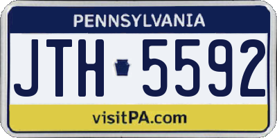 PA license plate JTH5592
